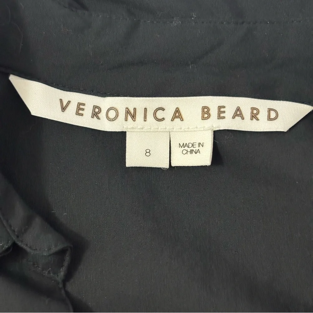 Veronica Beard Aimee Black Shirtdress Mini Size 8 Women’s Quiet Luxury - Picture 13 of 15